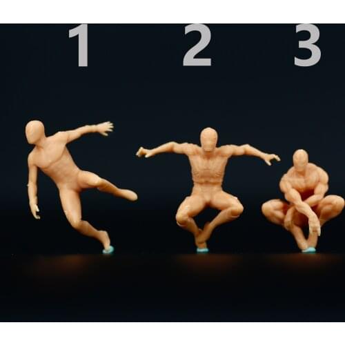 1/64 1/87 Model Miniature Figure People Film Handicraft Need To Be Colored By Yourseif