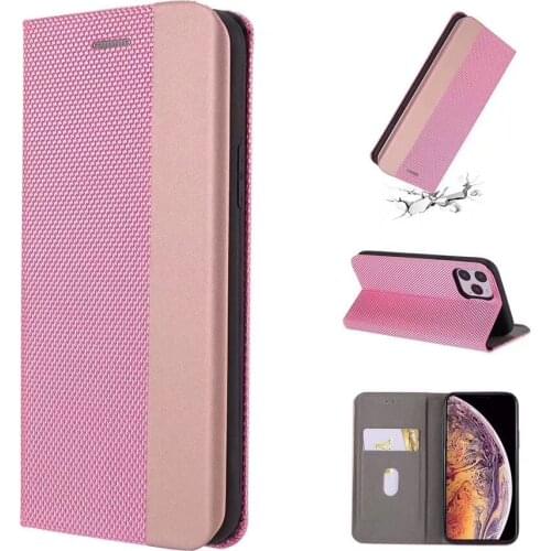 Fashion Double Color Shell Magnetic Wallet Flip Card Slots Leather Case Cover For Iphone 11 Pro Max XS Max XR X 8 7 6 6S Plus