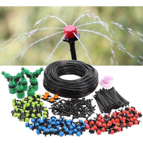 5-50m Micro Drip Irrigation Watering Kit 8 Hole Adjustable Flow Dripper Atomizer Garden 4/7mm Hose Spray Misting Cooling System