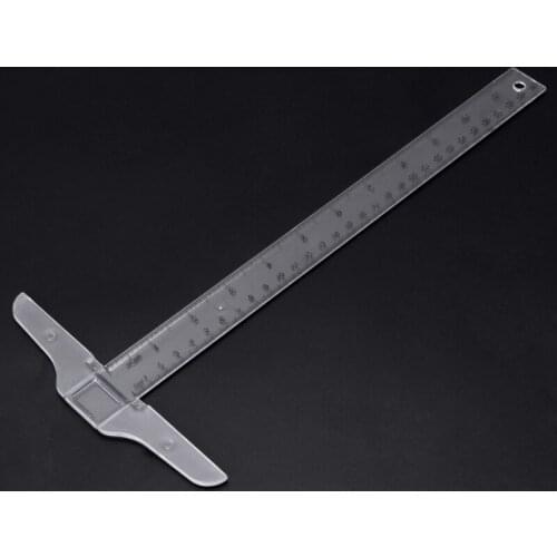 30cm/12" Plastic T-Square Metric Ruler cm/inch Double Side Scale Measuring Tool
