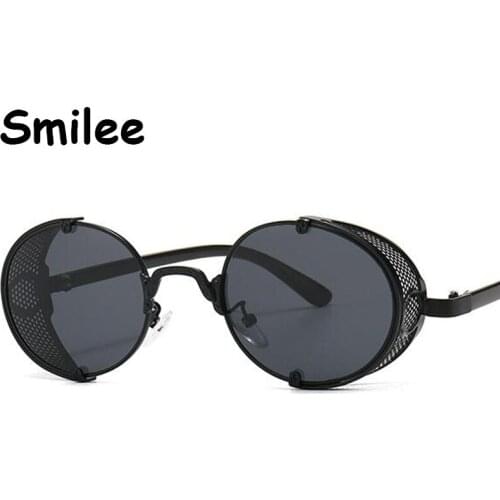 Luxury Oval Steampunk Sunglasses For Men 2020 Cool Brand Designer Gradient Small Shades Sun Glasses Women Gafas De sol UV400