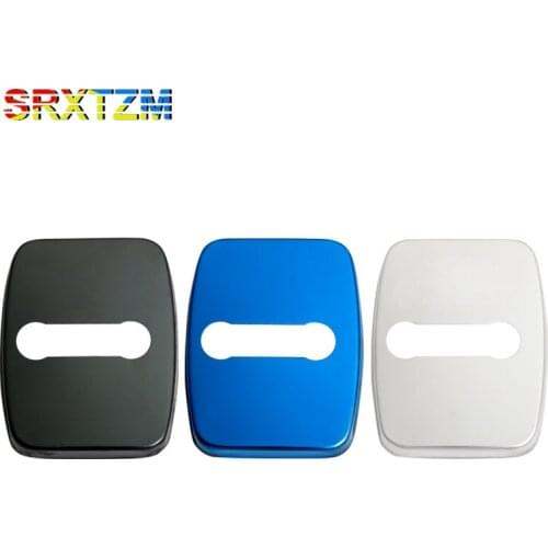 SRXTZM Stainless 4pcs Silver Blue Black M Logo For BMW 1 2 3 5 6 7-Series X1 X3 X4 X5 X6 M1 M3 Car Emblems Stickers Case