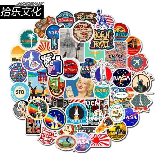 Sticker Diary Sticker Travel Sticker Landscape Sticker Computer Sticker Suitcase Bicycle Sticker Note Sticker 50PCS MTZ131-67