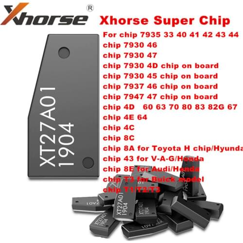 Xhorse VVDI Super Chip XT27A01 XT27A66 Transponder for ID46/40/43/4D/8C/8A/T3/47 for VVDI2 VVDI Key Tool/Mini Key Tool