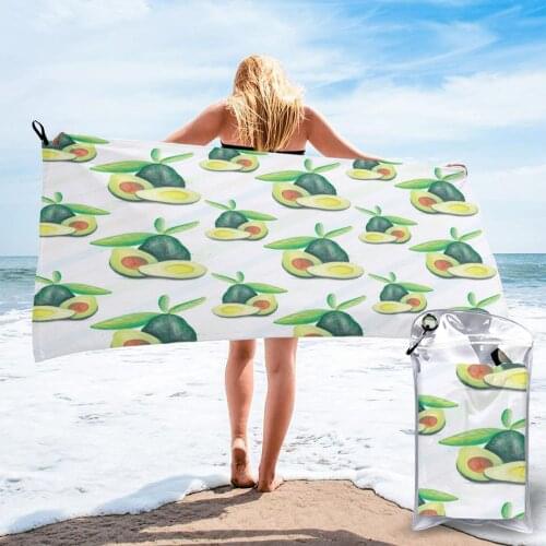 Ultralight Compact Quick Drying Towel Avocado With Leaves Microfiber Camping Hiking Hand Face Towel Outdoor Travel Kits
