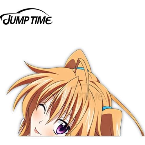 Jump Time High School DxD Shidou Irina 32 Cute Anime Girl Peeker Vinyl Decal Window Waifu Car Stickers