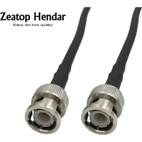 1Pcs RG58 / LMR195 Crimp Cable BNC Male Jack to BNC Male Plug Straight M/M RF Coaxial Coax Wire Connector 15cm 20cm 30cm 50cm