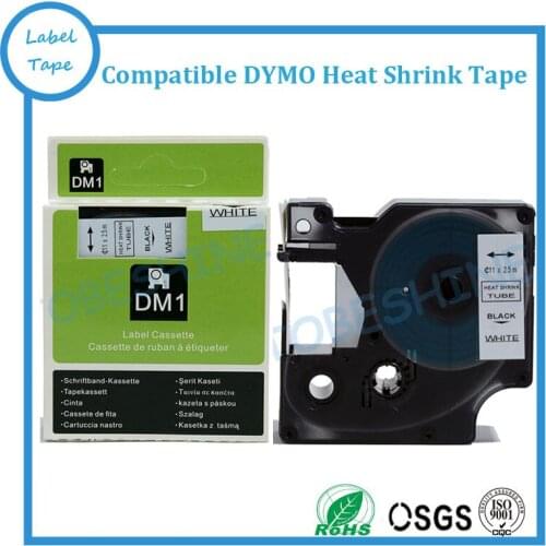 3PK DYMO Rhino Heat Shrink label tape 19mm*2.5m Black on White compatible DYMO Rhino printer