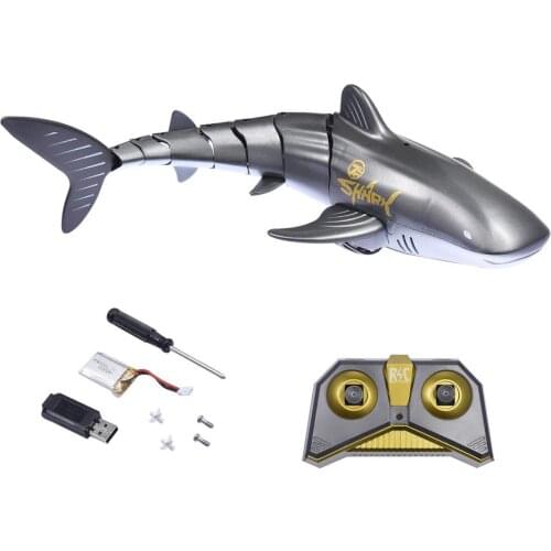 2.4G 4-Channel Remote Control Whale Shark Toy 1:18 Ratio High Simulation Swimming Pool Toy Children RC Boat Toy For Boys