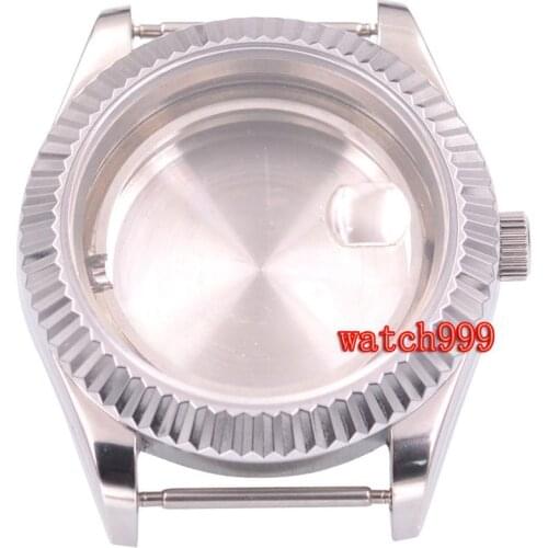 40mm Solid steel Sapphire crystal Watch Case fit Miyota 8205/8215 ETA 2836 2824 DG 2813 3804