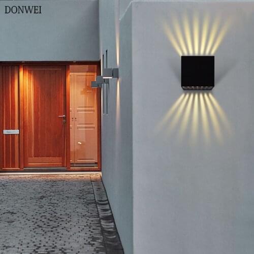 6W LED Outdoor Waterproof Front Door Garden Porch Wall Light Modern Surface Mounted Indoor Corridor Wall Lighting Light Fixture