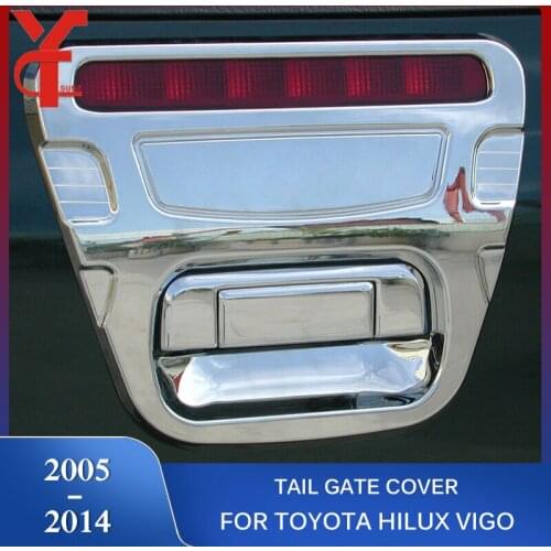 ABS Chrome Tail Gate Rear Handle Insert For Toyota Hilux Vigo 2005 2006 2007 2008 2009 2010 2011 2012 2013 2014 Accessories