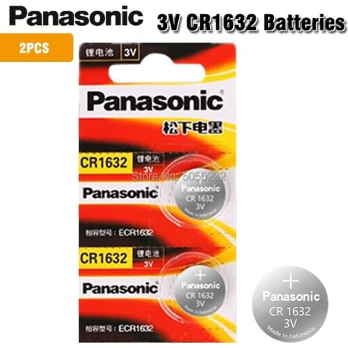 Panasonic battery 2pc cr1632 3v button battery computer toy lithium battery BR1632 ECR1632 DL1632 KCR1632 LM1632 KL1632