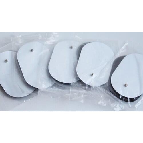 Free ship 100pcs/lot oval shape Electrode Adhesive Pads/pad for ems tens electronic slimming body point massager machine 4*6CM