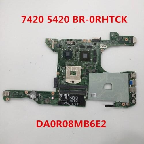 Free shipping For Inspiron 14r 7420 5420 Laptop Motherboard CN-0RHTCK 0RHTCK RHTCK DA0R08MB6E2 working well