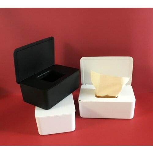 Wet Wipes Dispenser Holder With Dustproof Cover Tissue Storage Box For Home Office Desktop Storage Tissue Box Mask Storage Box