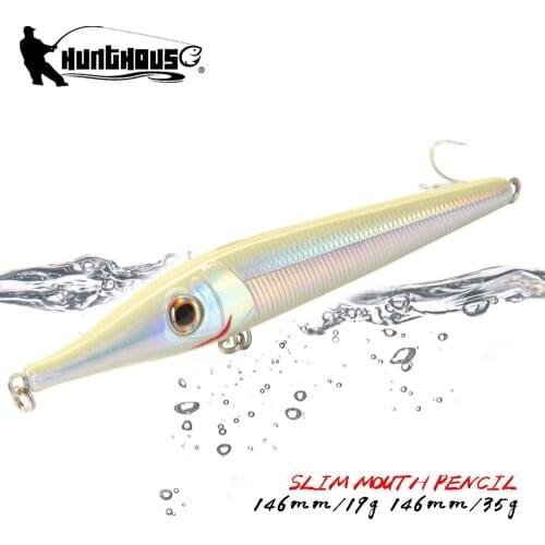 Hunthouse Fishing Lure Needle Pencil Lures Long Casting Pencil Bait Floating Stickbaits For Zargana Pike Topwater Bluefish Tool