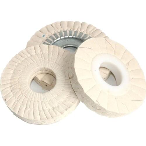 1pc 6" 7 inch Cotton Airway Buffing Wheel 150*50 mm Cloth Open Bias Polishing Buffs Wheel White
