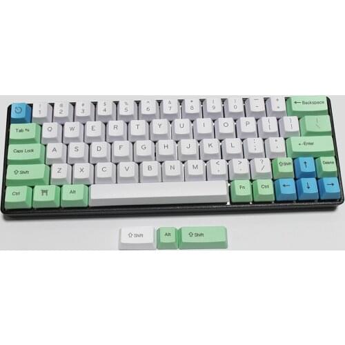 67-Keys PBT Keycaps for GH60 XD60 XD64 DZ60 GK61 GK64 Fit with Cherry MX Switches of Mechanical Keyboards