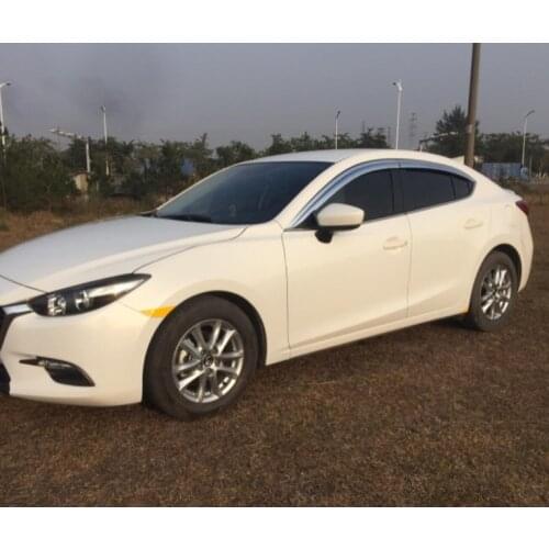 ABS Chrome plastic Window Visor Vent Shades Sun Rain Guard car accessories for Mazda Mazda3 Axela 2018 2019 car styling