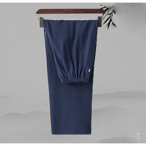 9colors red/khaki/blue/grayHigh quality cotton&linen men tang suits kung fu tai chi pants zen lay sweatpants meditation trousers