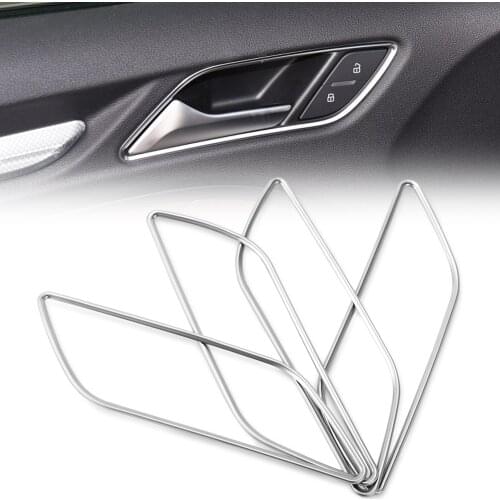 Car Stainless Interior Inner Side Door Handle Bowl Decoration Sticker For Audi A3 8V Sedan Hatchback Sportback 2013 - 2017