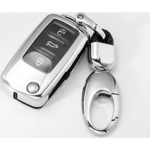 New TPU soft Car key Cover Case Car Key Bag for VW Volkswagen Skoda Polo Tiguan Passat Jetta MK5 MK6 T5 Beetle Accessories 2017