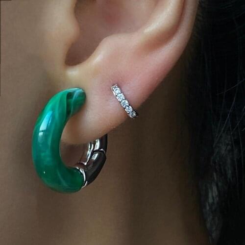 2021 Dazan New acrylic Polymer Clay African Amber Color Cheap Wedding Cute Trendy 18k Gold Plated Earrings Wholesale Silver