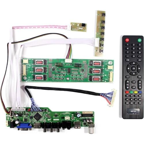 TV HD MI VGA AV USB LCD Controller Board for 20.1inch-21.3inch M201UN02 LM201M2 1600x1200 6CCFL FIX 30Pin 2ch 8bit LCD Screen