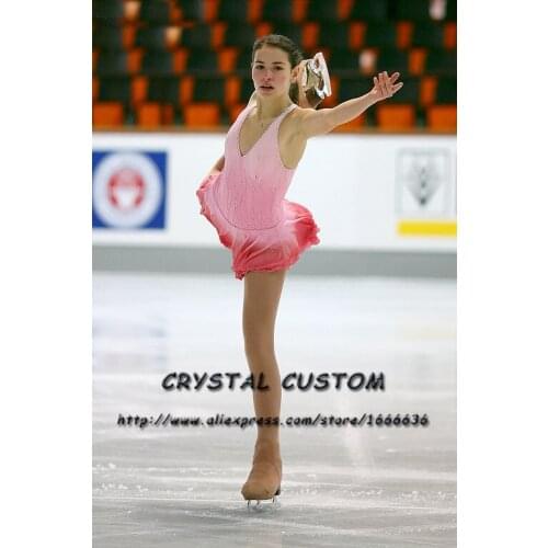 Ice Figure Skating Dresses For Girls Graceful New Brand Kids Competition Figure Skating Dress Custom DR3980