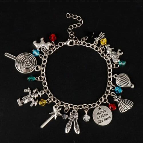 Dongsheng Movie The Wizard Of Oz Charm Bracelet There Is No Place Like Home Bangle Bracelet Women Girls Fairy Tale Wristband -25