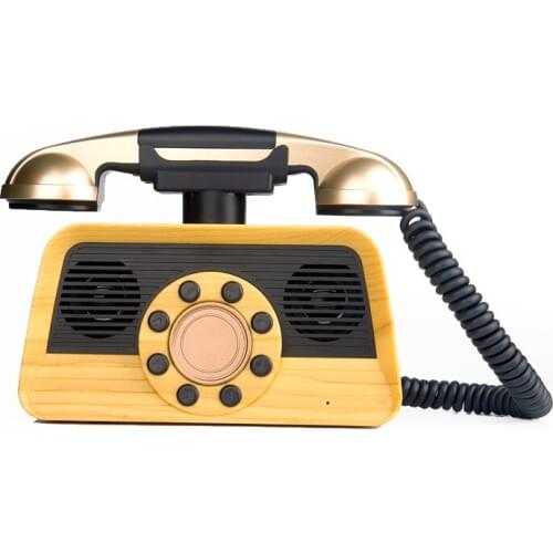 Retro Telephone Wireless Bluetooth Speaker Subwoofer Portable Radio Support TF Card USB For Computer Mobile Phones