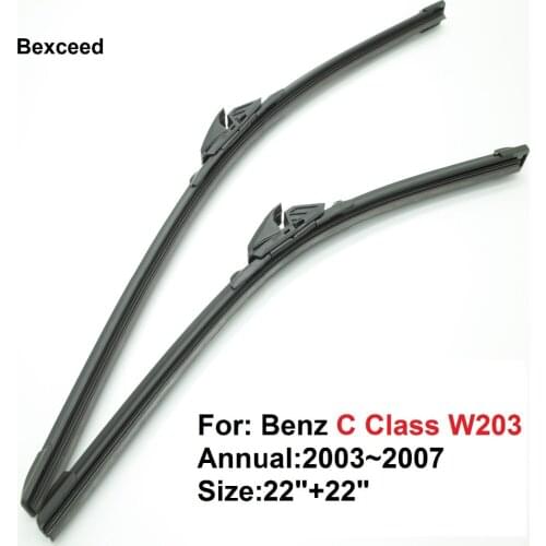 Wiper Blade for Mercedes Benz C Class W203 22"+22" High Quality Bexceed of Car Windshield Windscreen 2003 2004 2005 2006 2007