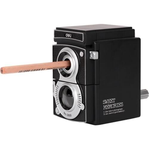 Deli 0668 hand pencil sharpener for pencil sharpener machine with adjustable thickness retro creative students