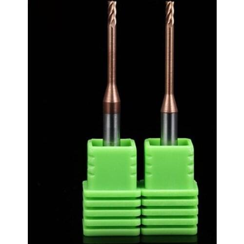 Diameter 1MM 1.5MM 2MM 3MM 4MM radius angle R0.2 R0.5 HRC60 CNC carbide Long neck Nose Radius Cutters Milling End Mills