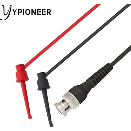 Cleqee P1007B BNC Q9 Male Plug To Dual test hooks clips probe test lead Cable for Oscilloscope Signal Generator