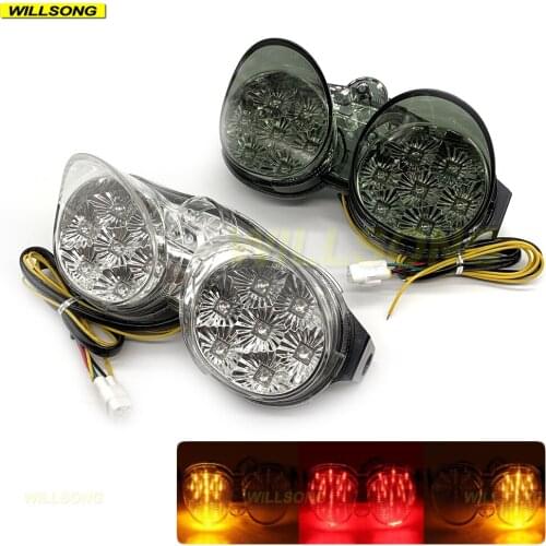 Rear LED Tail Brake Light Blinker Turn Signal Integrated Lamp For YAMAHA YZFR6 2001-02 XJR1300 2005-2014 Motorcycle Accessories