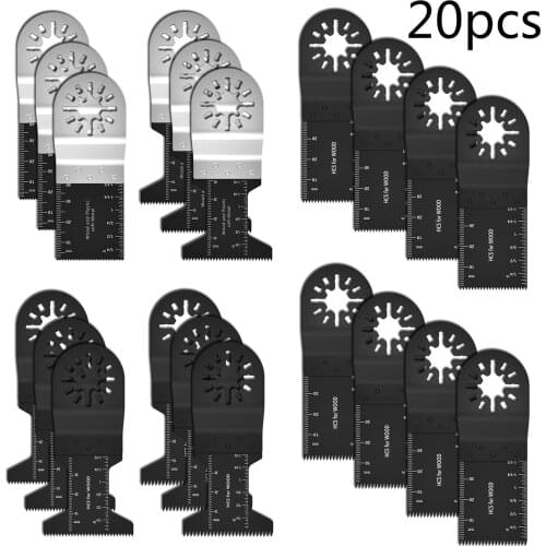 20pcs High Carbon Steel Vibration Saw Blade Multi-Function Bi-metal Precision Oscillating Multitool Saw Cutting Multimaster Tool