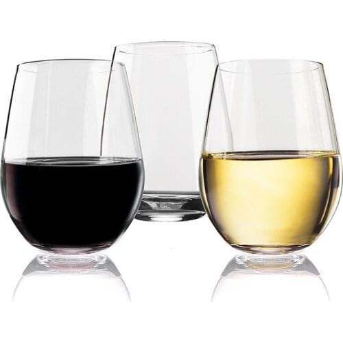 3PC/Set Plastic Wine Cup, Unbreakable PCTG Red Wine Tumbler Glasses Cups Reusable Transparent Fruit Juice Beer Cup