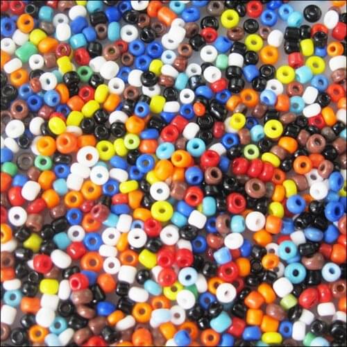 2500Pcs Mixed Solid Color Tiny Seed Round Glass Spacer Beads Charms 2mm