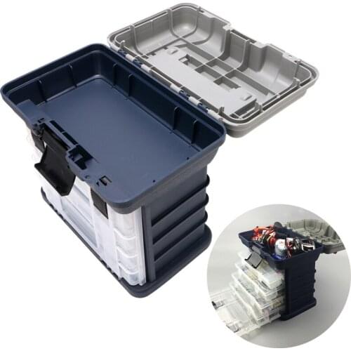 5 Layer Fishing Tackle Box Plastic Handle Fishing Box Carp Fishing Tools