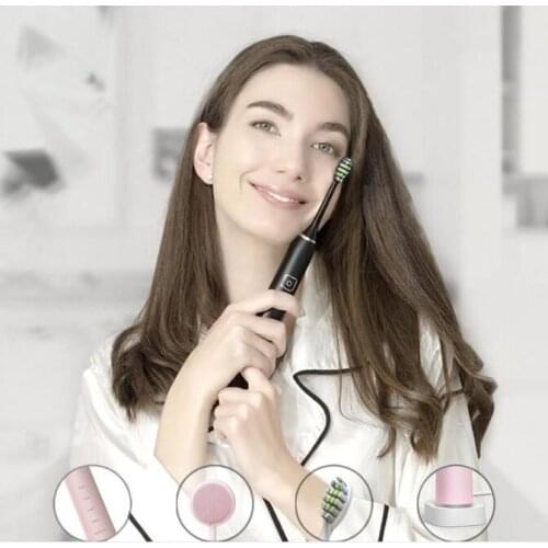 6Set/Lot Magnetic Levitation Wireless Charging Electric Toothbrush Intelligent Automatic Ultrasonic Vibration Toothbrush HA2008