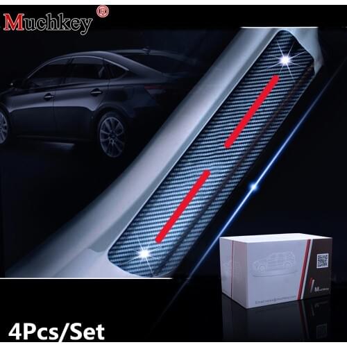 Car Sticker For VW Polo Beetle Passat B7 B5 B6 Jetta Golf 4 5 7 6 Touran Tiguan Carbon Fiber Stickers Car Door Sill Scuff Plate
