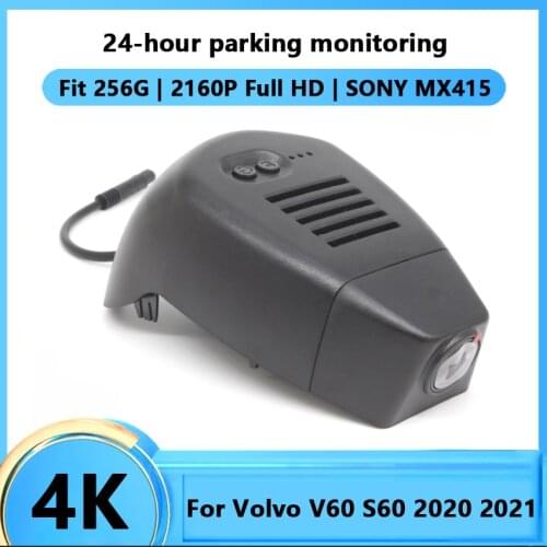 4K Driving Recorder Car Wifi DVR Mini Camera For Volvo V60 S60 2020 2021 Car Dash Cam Video Recorder Novatek 96670+SONY IMX 415
