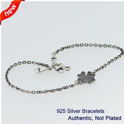Clover Bracelets 100% 925 Authentic Sterling Silver Fine Jewelry Free Shipping