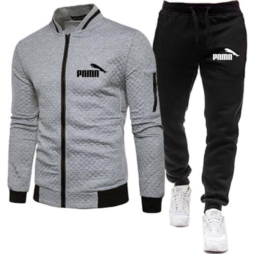 Brand Men Tracksuit 2 Pieces Mens Winter Jacket Casual Zipper Jackets Sportswear+Pants Sweatshirt Sports Suit Men Sets Clothing