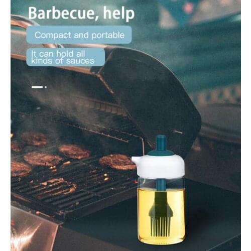 Brush Oil Bottle Barbecue Condiment Bottle Press The Oil Control Combo Vinegar Soy Sauce Spray Oiler Seasoning Condiment Bottle