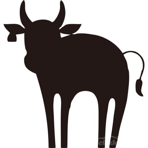 Bull With Tag On Ear Car Body Stickers Window Door Decal Funny Top Quality Waterproof ZP0267