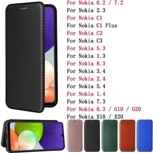 Sunjolly For Nokia 6.2 7.2 2.3 C1 C1Plus C2 C3 5.3 1.3 8.3 3.4 2.4 5.4 1.4 7.3 6.3 G10 G20 X10 X20 Case Cover coque Wallet