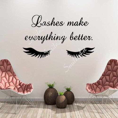 Colorful Eyelash Home Decor Vinyl Wall Stickers For Kids Rooms Diy Home Decoration Wall Stickers Waterproof Wallpaper